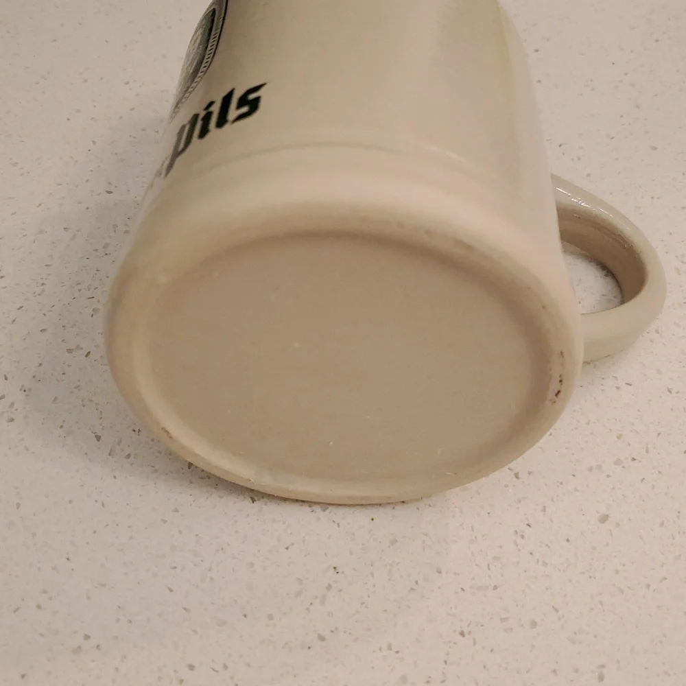 Bitburger Pils Beer Stein Ceramic Mug Germany Green Logo .4 FS Mark